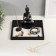 Garden of Zen Stones "Buddha Enlightenment" Sand white + candle 14x20x20 cm