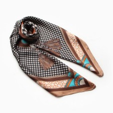 Women's scarf minku 70*70 cm, brown