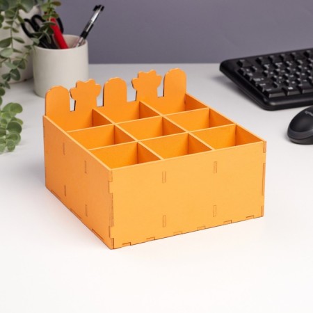 Organizer for storing trifles "Paws" 9 departments 19x19x12-2