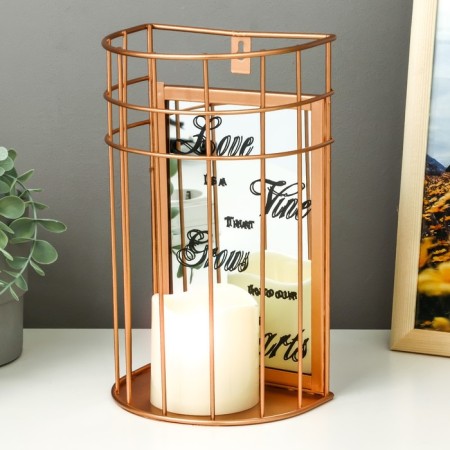 Spinker "candle" LED from batteries 3AAA copper 15x11x25 cm Risalux-1