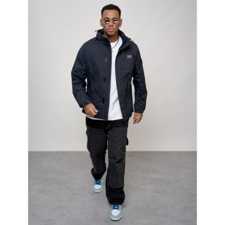 Sports male jacket, size 48, dark blue color-14