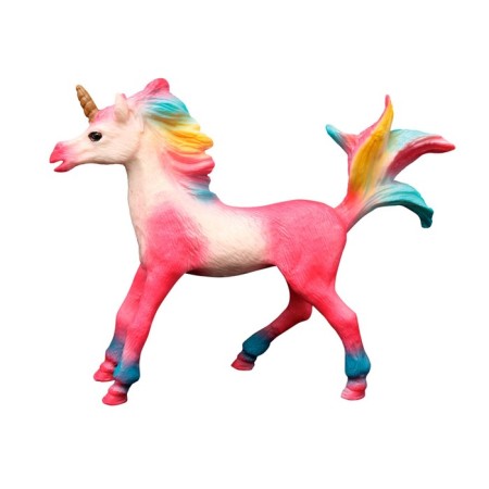 Figure "World of Fantasy: pink foal-unicoride with a rainbow mane"