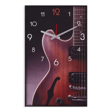 Carty clock is wall-mounted, interior "guitar", smooth move, 57 x 35 cm