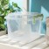 Container for storage with a lid, 4 l, 19.5 × 19.5 × 17.5 cm, transparent