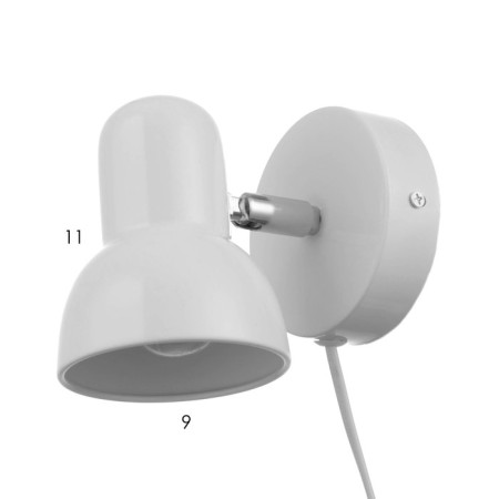 Sconces with the wire "Sevantos" E27 40W white 9x9x14 cm-5
