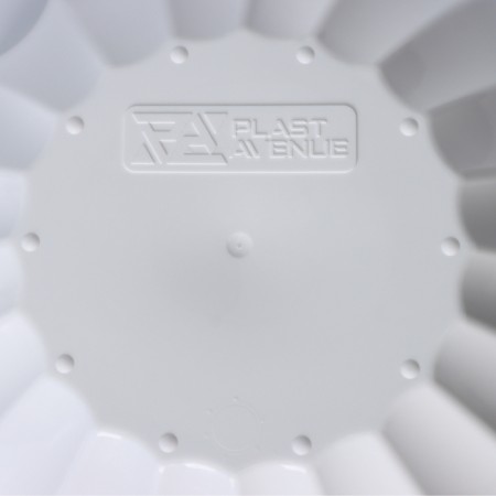 Kashpo for flowers with auto -watering shell, 2.4 l, white color-4