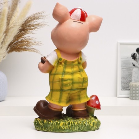 Piggy bank "Piglet with an accordion" 38x21x15cm-2