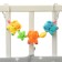 Stretching to a stroller/crib "Elephants", 3 toys, color mix, crush me