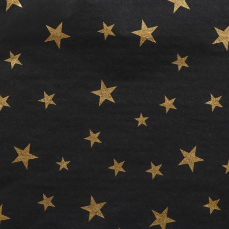 New Year. Paper packaging with silence, New Year's packaging "Stars on Black", 50 x 66 cm.-2