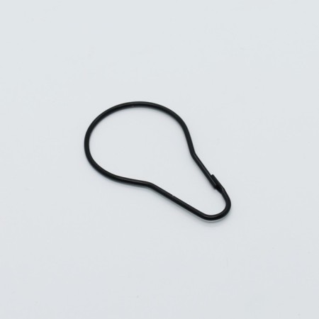 A set of rings for curtains in the bathroom IDDIS Rinmbl0i15, 12 rings, oval, black