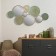 Wall metal decor with a mirror "Blue pastel" 58x5x115 cm
