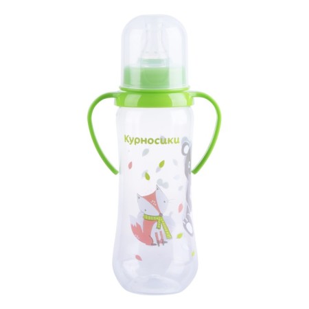 A bottle for feeding "Fruits", fitted, with handles and 2 silicone nipples, 250 ml, from 6 months.-13