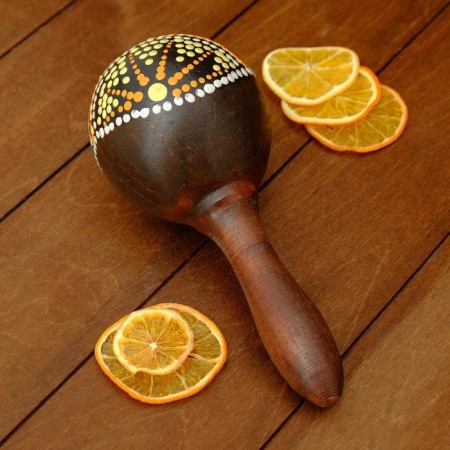 Souvenir musical instrument Marakas "Turtle" 22x11x6 cm mix-7