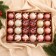 Set of balls plastic D-6 cm, 24 pcs "Melody" Assorted Lux, White-Pink