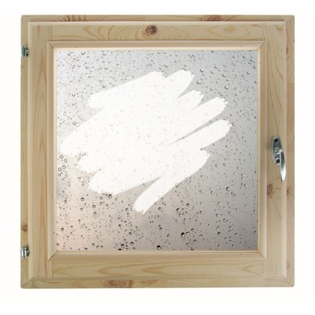 Window 80x80 cm, "drops on glass", single -chamber double -glazed window, needles