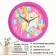 Wall watches, D-28 cm, children's, "ponies", discrete move, purple rim