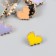 Button plastic for creativity "Stone Heart" set 10 pcs mix 2x1.2x1 cm