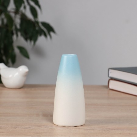 VAZA Ceramics Table "Heidi" Style, 12.5x6 cm, blue and blue