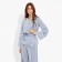 Female set (jacket, trousers) minku: Silk pleasure color gray-blue, rr 46
