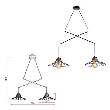 Lamp MoonLight 5150-203 2he27 40W-3