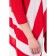 Cardigan female, size 50, red color, white