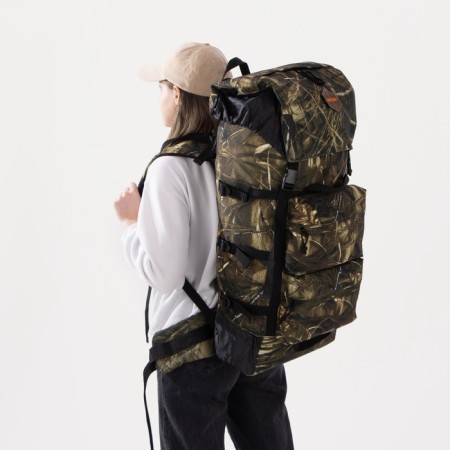 Tourist backpack, 80 l, lightning department, 3 outer pockets, huntsman, khaki color-8