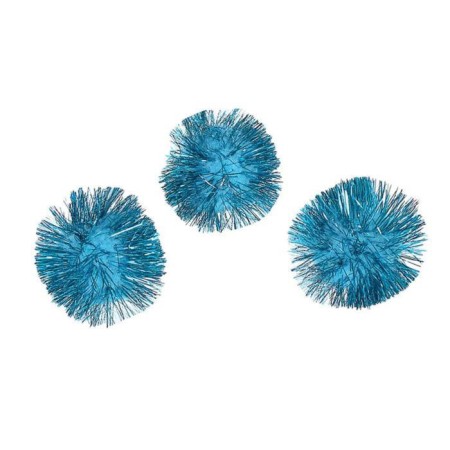 Pompons, 3.5 cm, in a set of 150 pcs., Blue-1