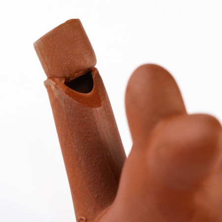 Ceramic "Bunny" whistle, for a painting 3.3 × 6.3 × 6.2 cm-5