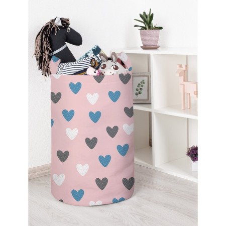 Basket for toys "Vanilla hearts, size 40x60 cm