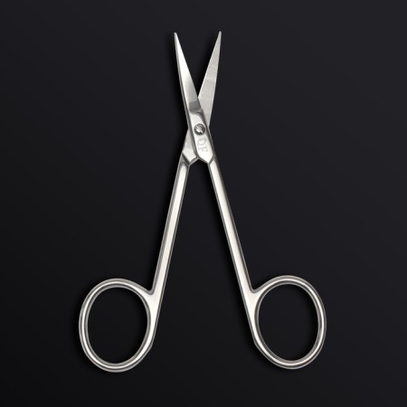 Manicure scissors "Premium", bent, narrow, 10.5 cm, on the blist, silver color-8