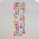 Stick plastic volumetric "Funny numbers/letters" with gold stroke mix 33.5x6 cm