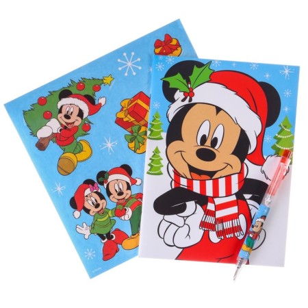 Chancellery set "Happy New Year", A6 notebook, pen, stickers, Mickey Mouse and his friends-2