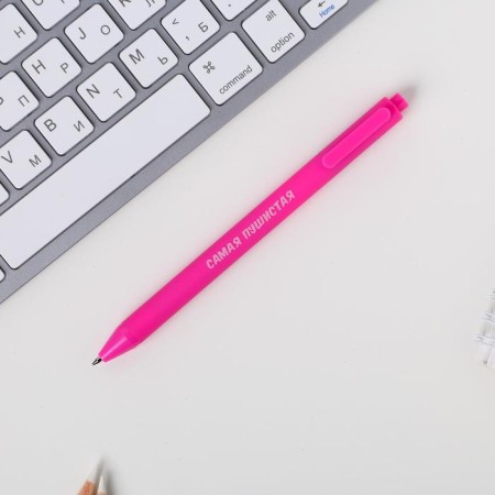 Plastic pen, with PVC clip Zima-lama-2
