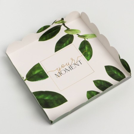 Cookie box, confectionery packaging with PVC lid, “eco”, 18 x 18 x 3 cm-3