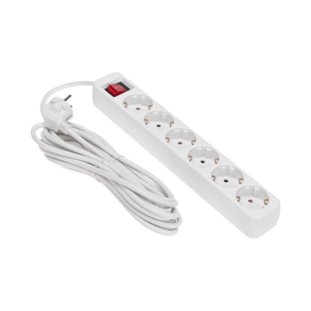 Extension cord Standard 6 nests, 5m, 3x1.0mm², s/h, with a switch, white rexant-1