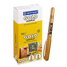 Permanent marker for a decor 3.8 mm centropen 2690, line 1.5 -3.0 mm, gold color