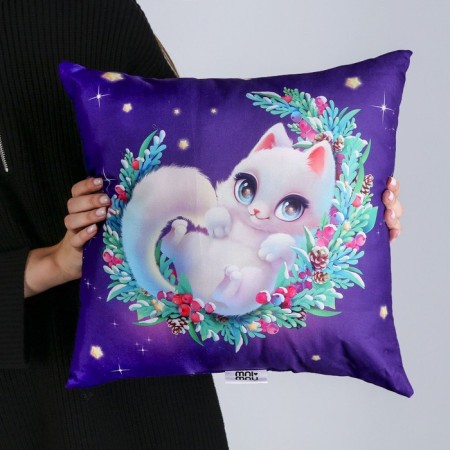 New Year's pillow Square "kitten", for the New Year-6
