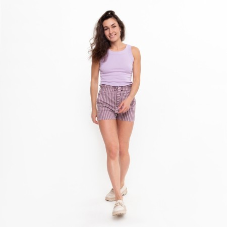 Women's casual shorts, lilac color, size 48-2