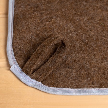Set for a bathhouse 3 objects (rug, hat, mitten) with a colored tubler mix-3