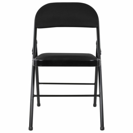 Folding stool Brabix Golf Plus CF-003 Comfort, black frame, black fabric-1
