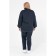 Female suit, size 56, dark blue color