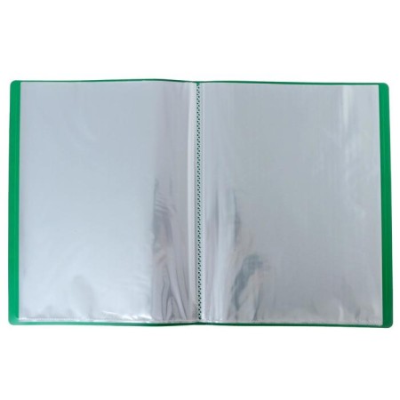 Folder with 40 A4, 500 μm inserts, calligrata, pocket on the spine, green-1