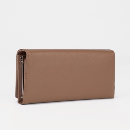 Women's wallet on magnets, beige color-1