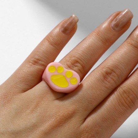 Ring "Paw", the color is pink-yellow, dimensionless-2