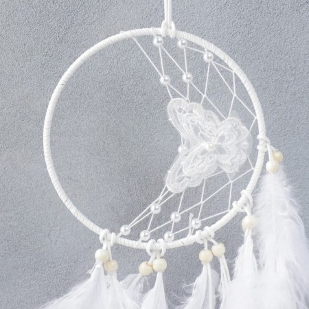 Dreams "Butterfly and Beads" White D = 16 cm 55x16 cm-1