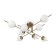 Suspended lamp 60W, 8XE27, 40x90 cm, brass
