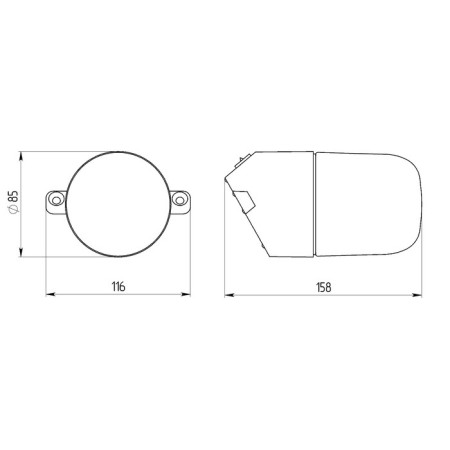 Luminaire bath era NBB 01-60-002, E27, 60W, 158x116x85 mm, IP65-1