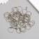 The base for the key fob Ring metal with a silver chain 2.5x2.5 cm set 40 pcs