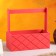 Wooden Kashpo "Hellas Large, Pack", with a pen, red, 25 × 12.5 × 10 (25) cm