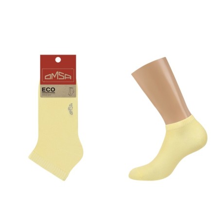 Women's socks shortened Omsa Eco, size 39-41, Lemon color